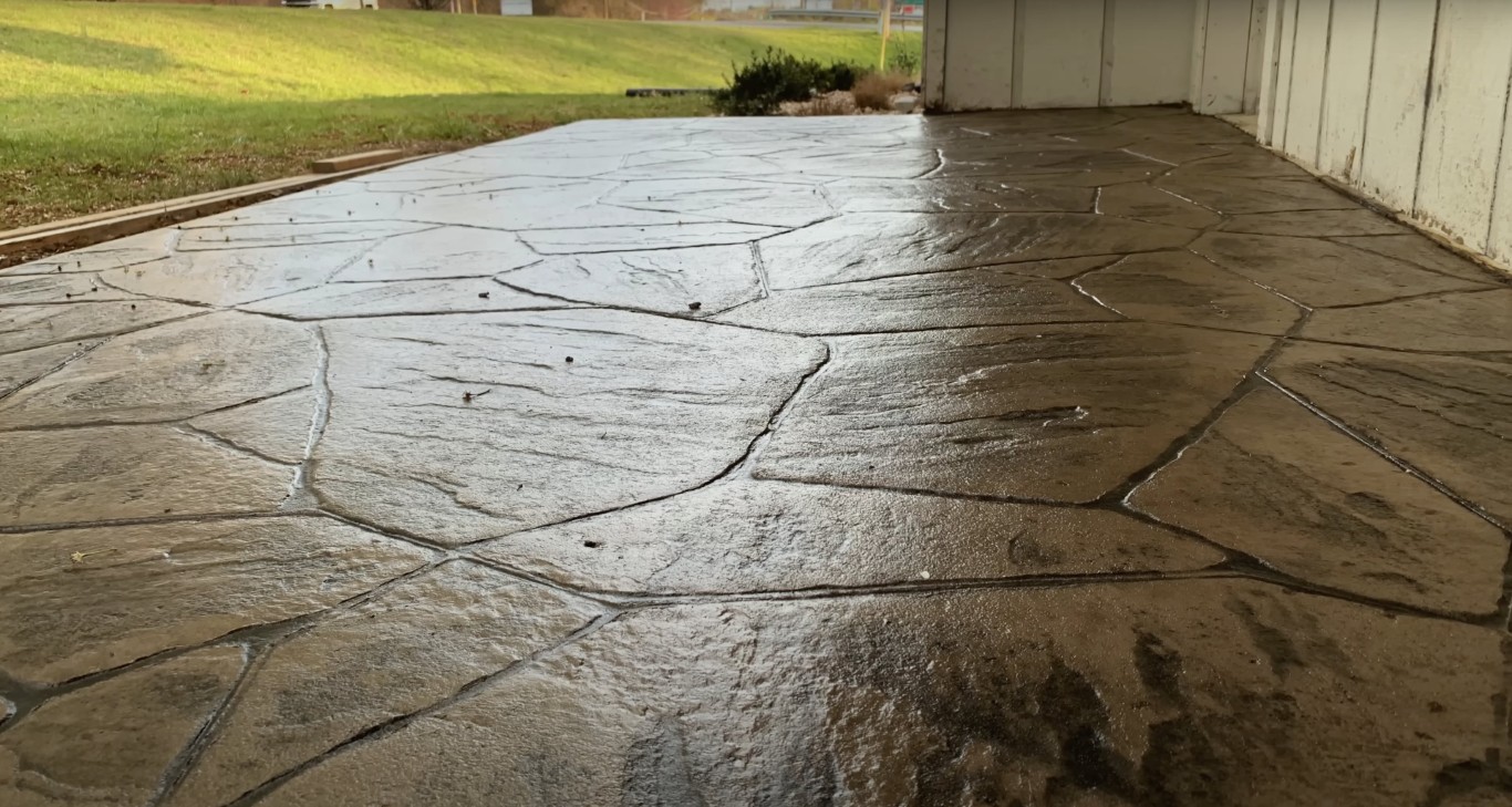 Stamped concrete patio elegant design